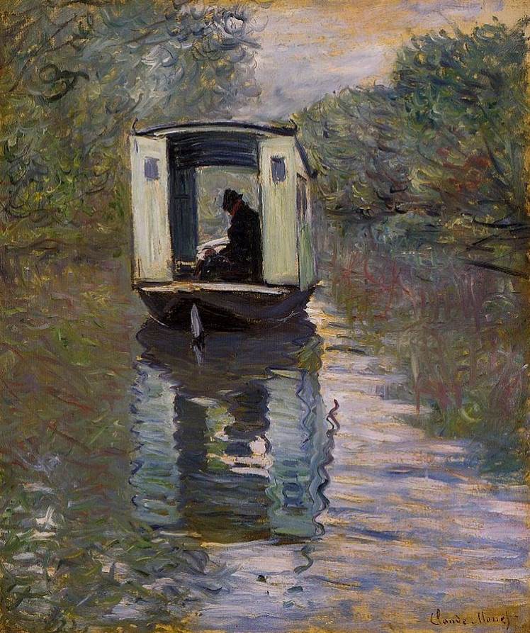 The Studio Boat by Claude Monet
