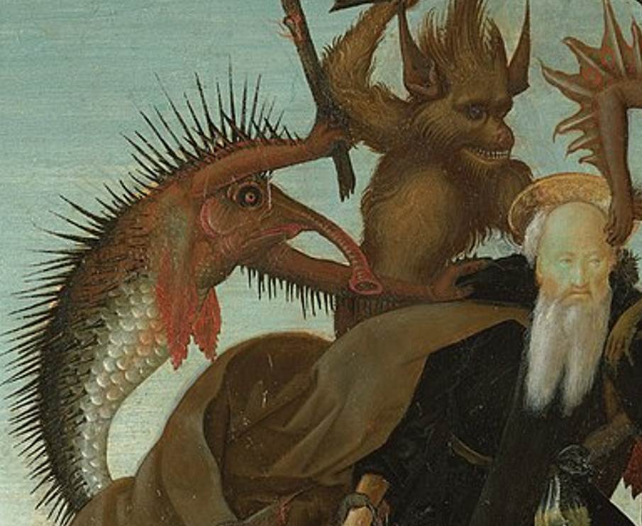 The Torment of Saint Anthony demon with fish scales