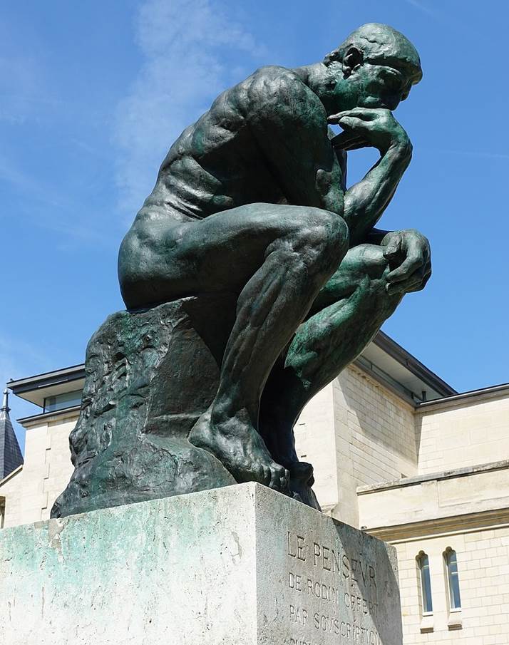 The thinker famous Auguste Roding sculptures