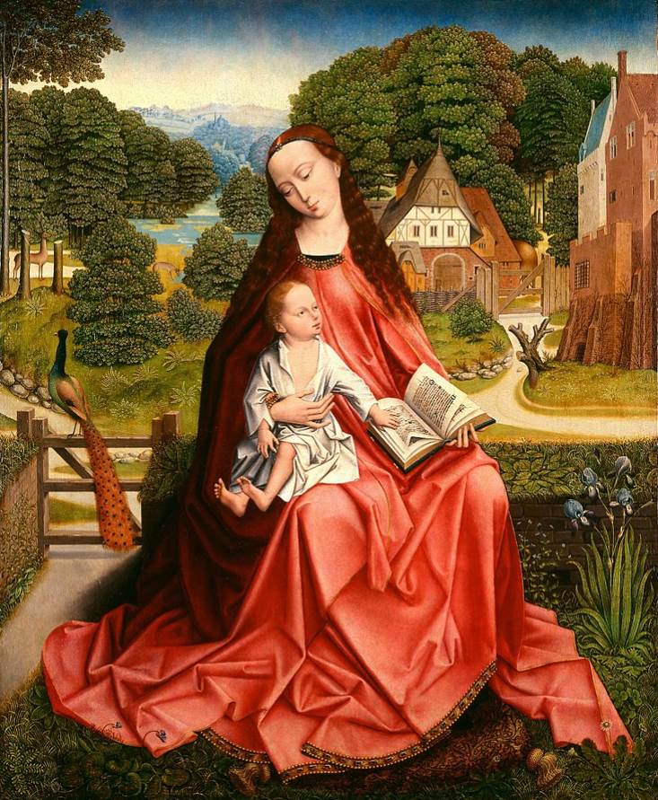 Virgin and Child in a Landscape by Master of the Embroidered Foliage Minneapolis Institute of Art paintings