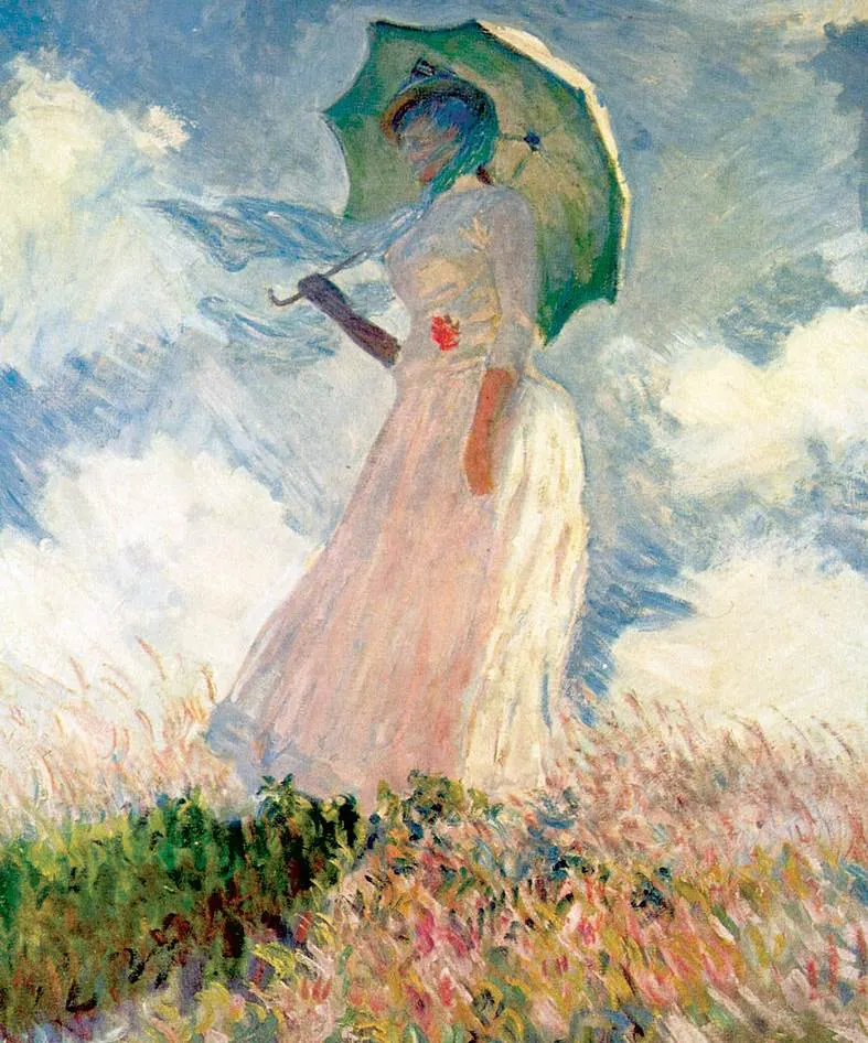 Woman with a Parasol, facing left, 1886