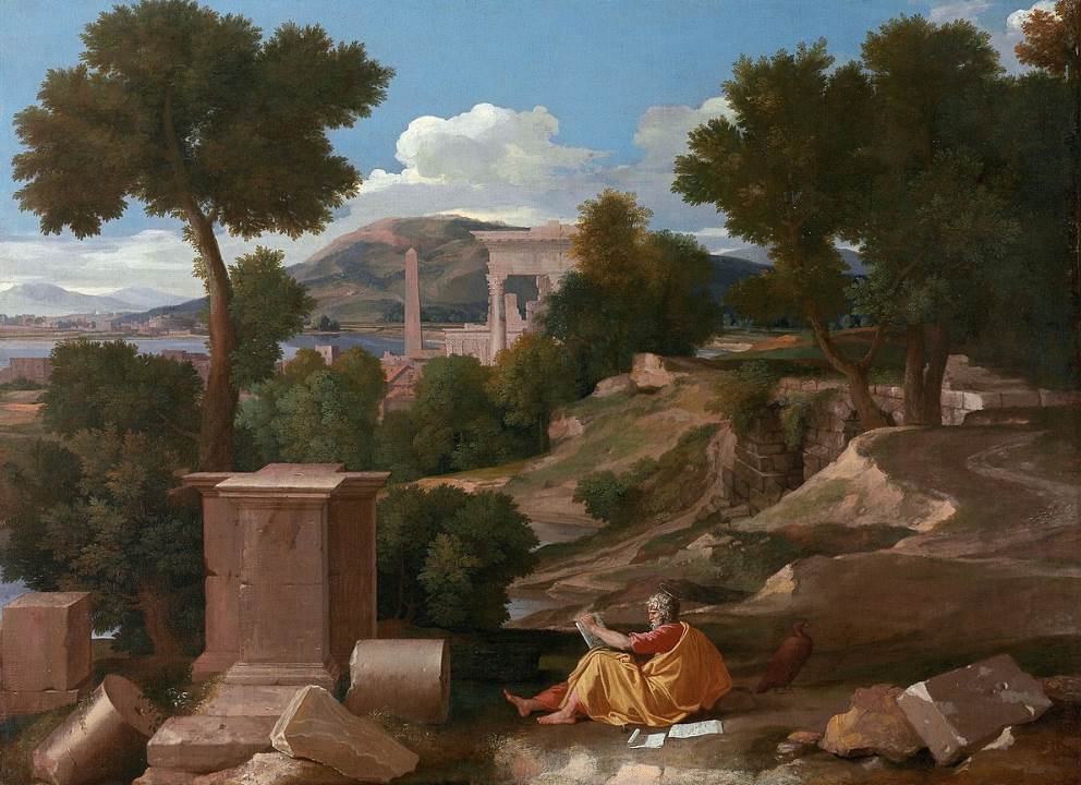 Landscape with Saint John on Patmos by Nicolas Poussin