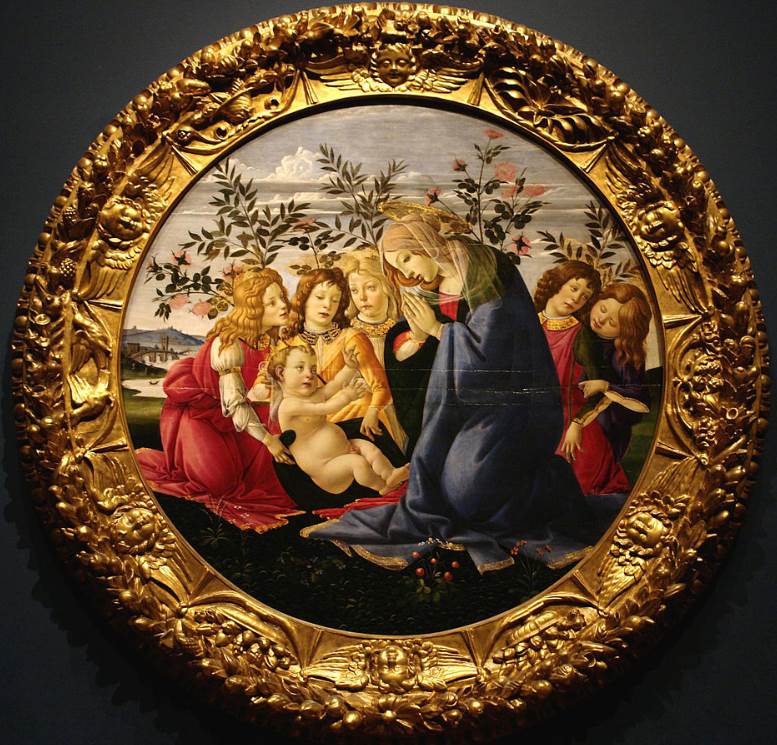 Madonna Adoring the Child with Five Angels by Sandro Botticelli