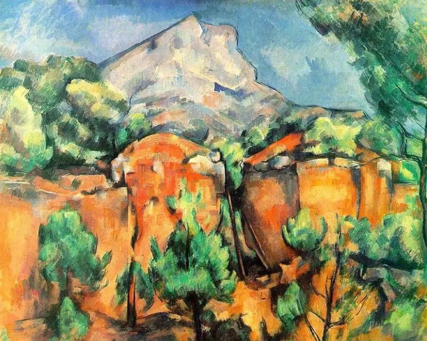Mont Sainte-Victoire seen from the Bibemus Quarry by Paul Cézanne