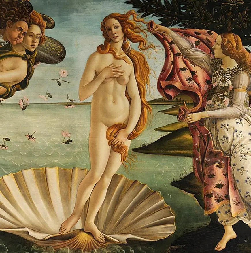 The Birth of Venus detail of Venus