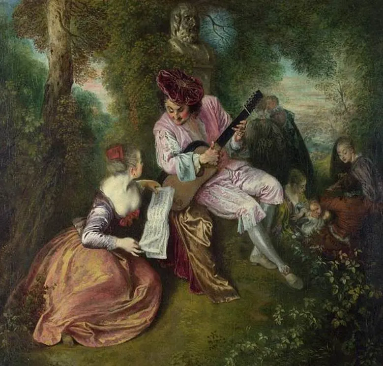 The Scale of Love Antoine Watteau paintigns