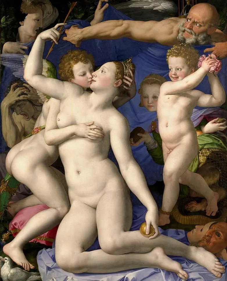 Venus Cupid Folly and Time by Agnolo Bronzino