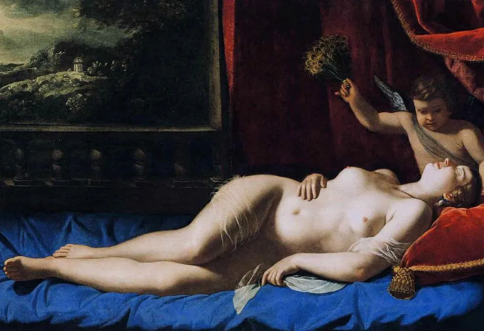 Venus and Cupid by Artemisia Gentileschi