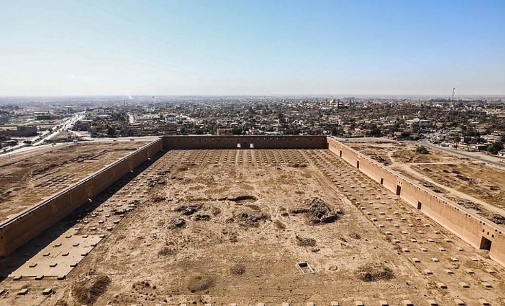 Aerial view of the Great Mosque of Samarra