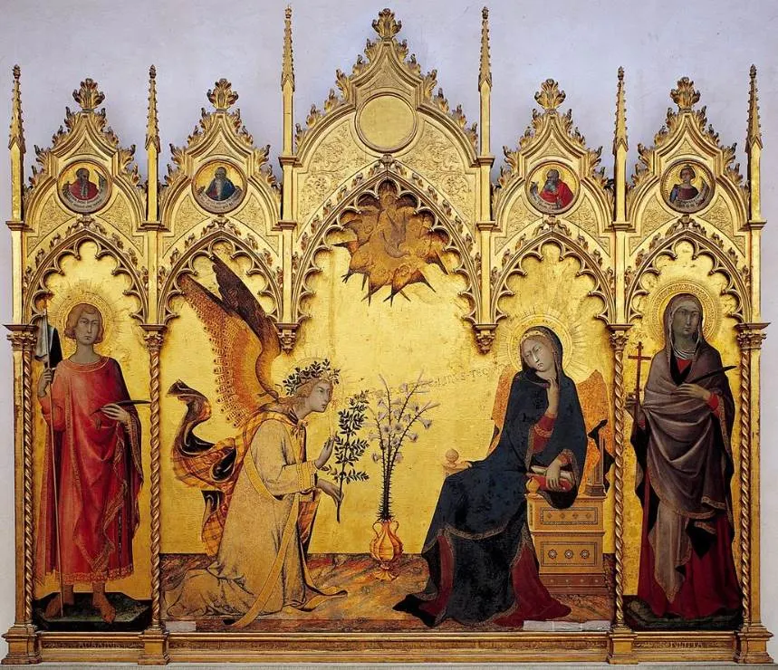 Annunciation by Simone Martini and Lippo Memmi