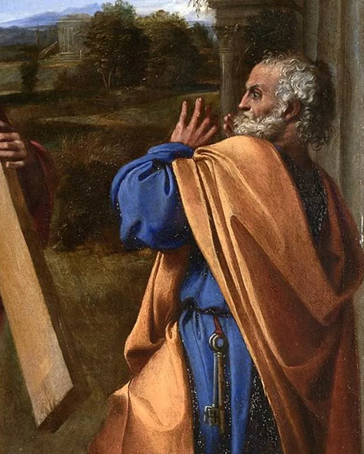 Domine quo vadis detail of Saint Peter