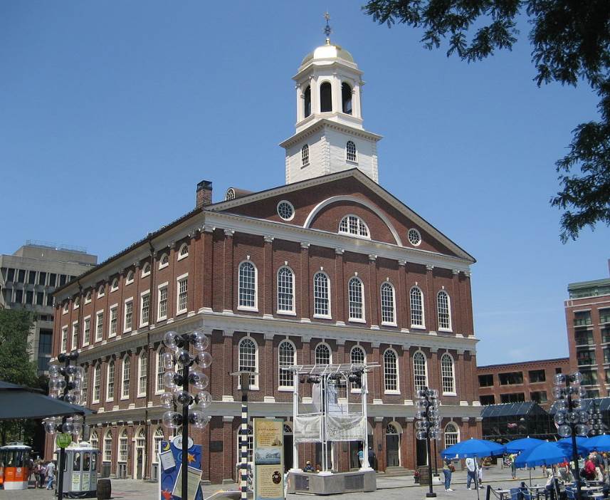 Famous buildings in Boston Faneuil Hall
