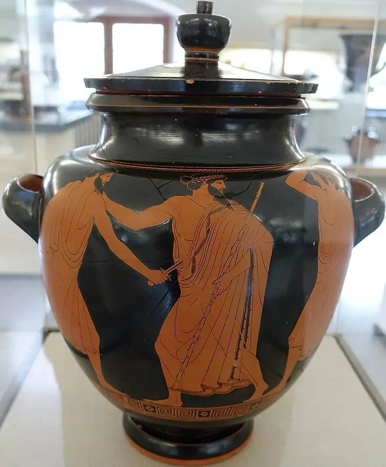 Hippias depicted on a contemporary vase