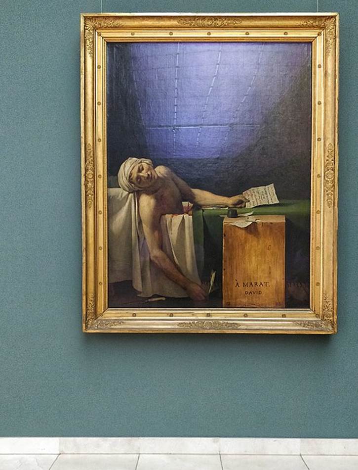How big is The Death of Marat by Jacques Louis David