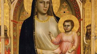 Madonna Enthroned by Giotto Byzantine influence