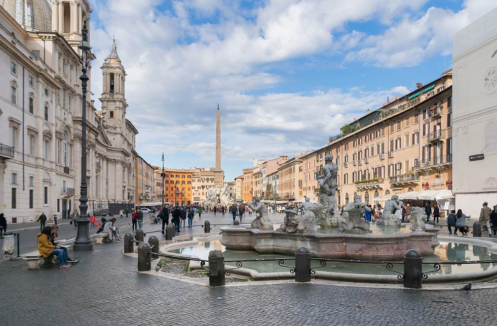 Piazza Navona in Rome Fountains
