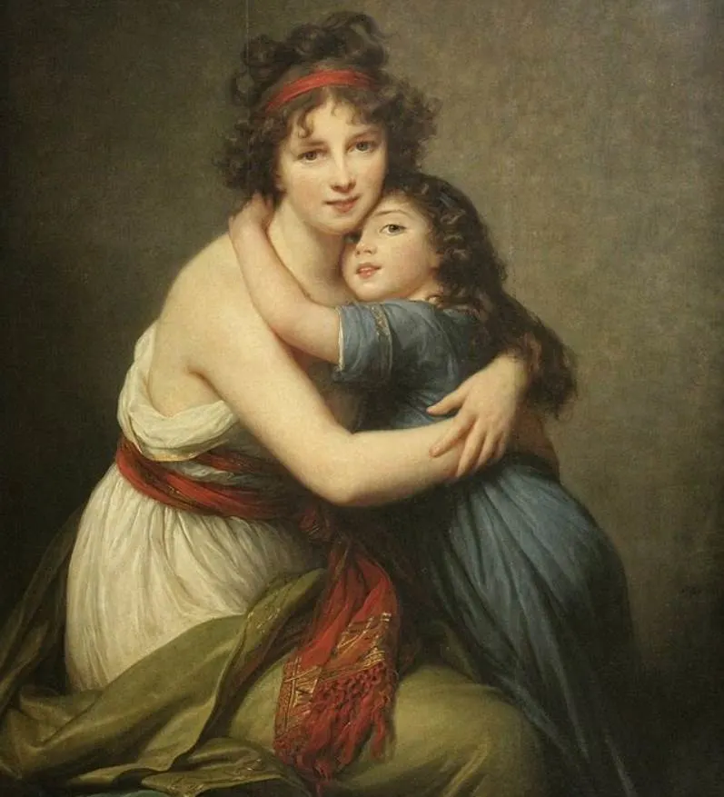 Self-Portrait with Her Daughter Julie Elisabeth Vigee le Brun paintings
