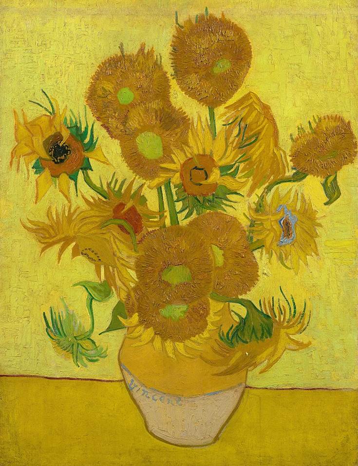 Sunflowers van Gogh Museum paintings
