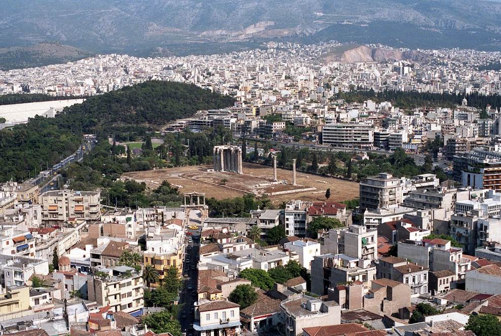 Temple of Olympian Zeus Location