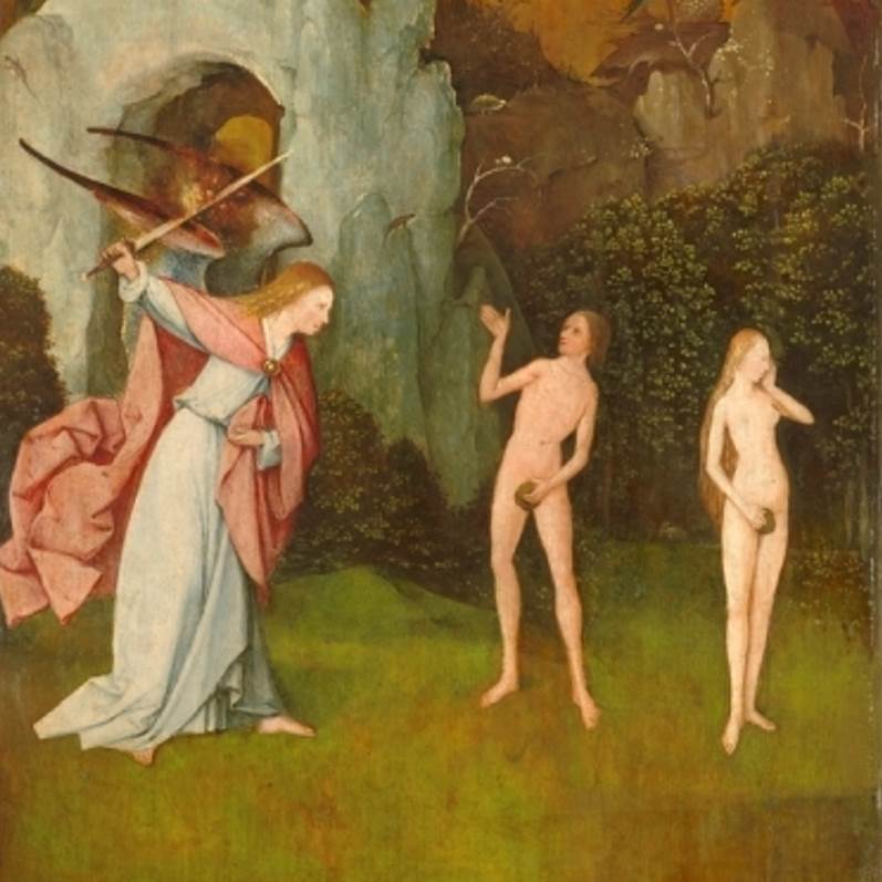 The Haywain Triptych Adam and Eve detail