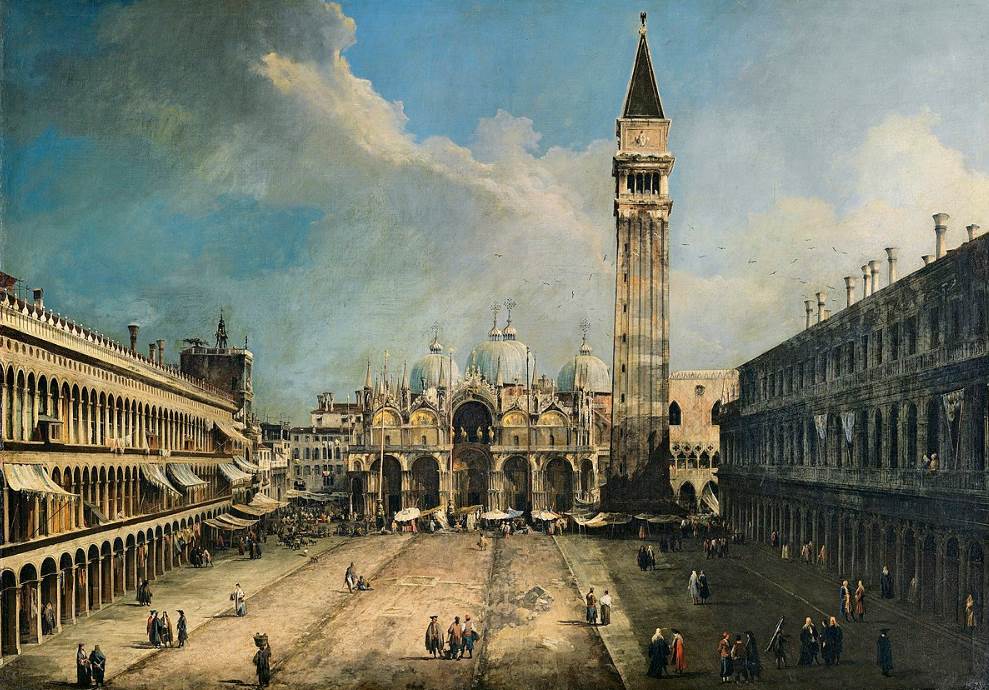 The Piazza San Marco in Venice by Canaletto