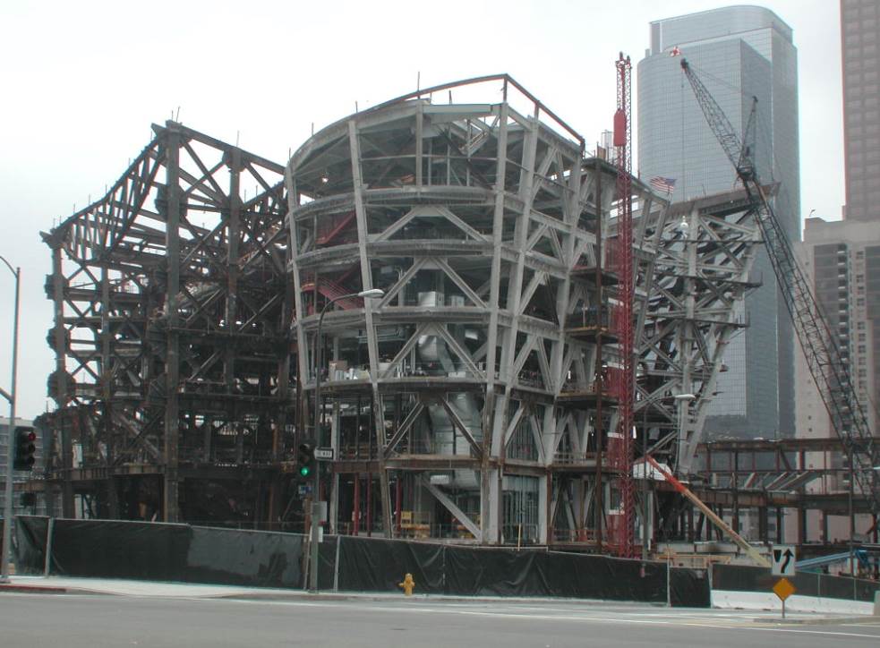 Walt Disney Concert Hall under construction