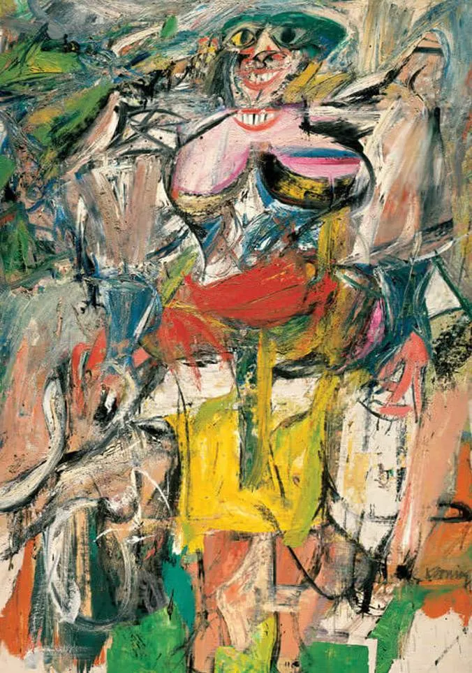 Woman and Bicycle by Willem de Kooning
