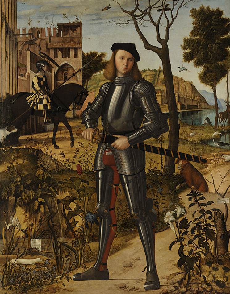 Young Knight in a Landscape by Vittore Carpaccio