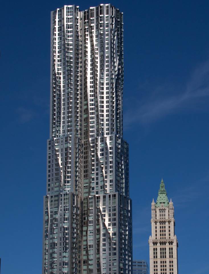8 Spruce Street and Woolworth Building