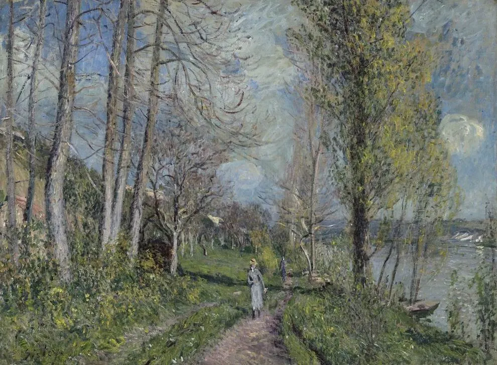 Banks of the Seine at By by Alfred Sisley