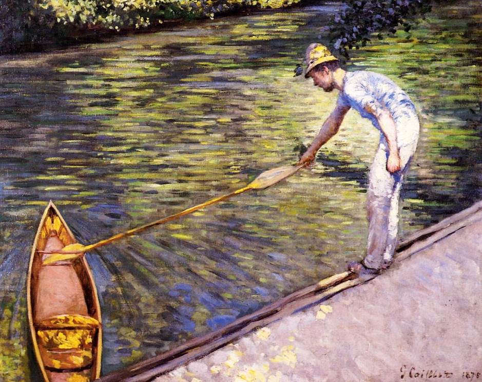 Boater Docking His Skiff by Gustave Caillebotte