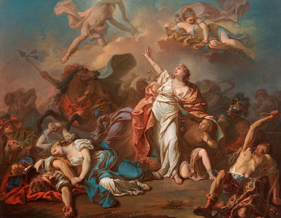 Diana and Apollo Attacking Niobe's Children by Jacques-Louis David