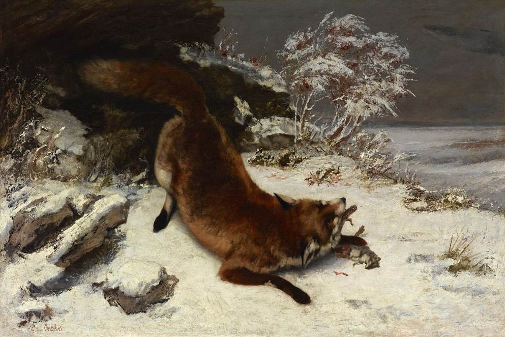 Fox in the Snow by Gustave Courbet