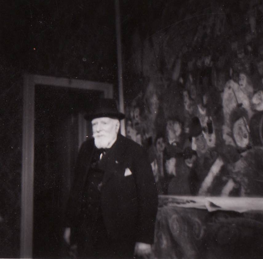 James Ensor in front of his Magnum Opus