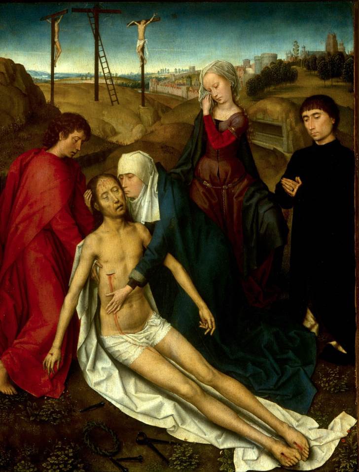 Lamentation over the Dead Christ with a Donor Hans Memling