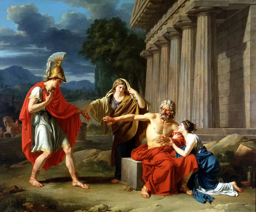 Oedipus at Colonus by Jean-Antoine-Théodore Giroust
