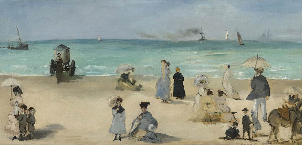On the Beach, Boulogne-sur-Mer by Édouard Manet