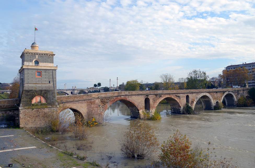 Ponte Milvio bridges in Rome