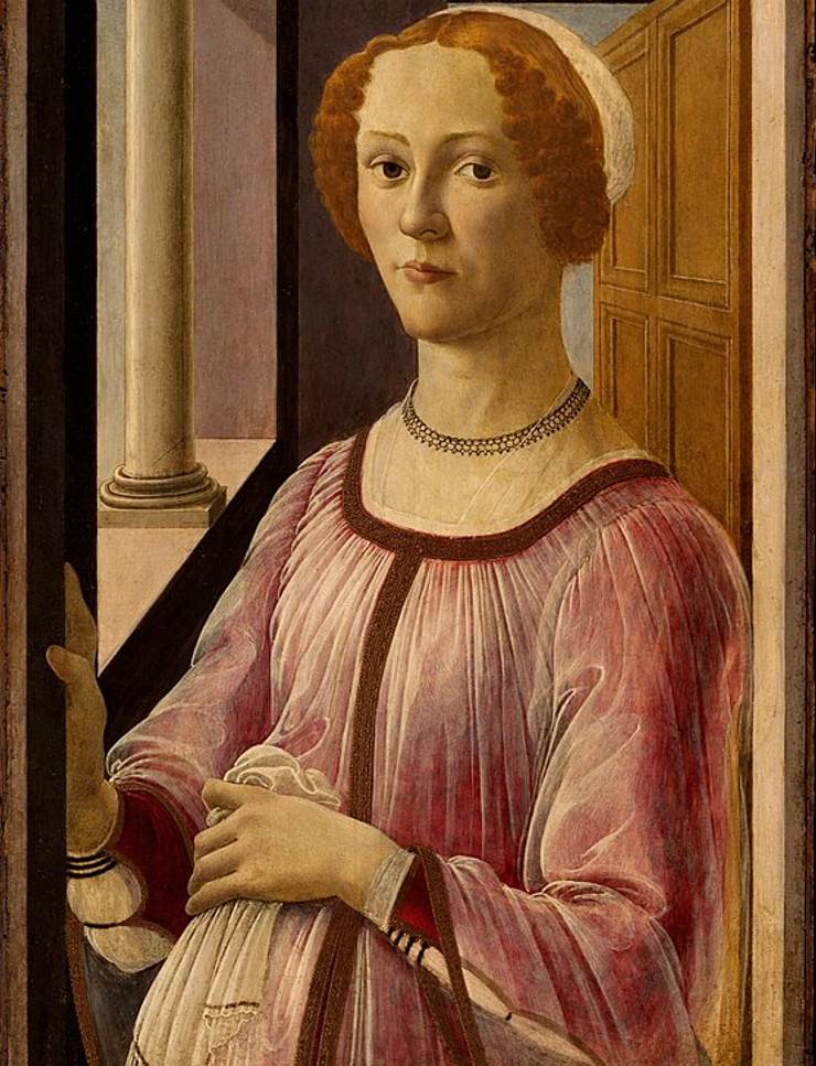 Portrait of a Lady Known as Smeralda Brandini by Sandro Botticelli