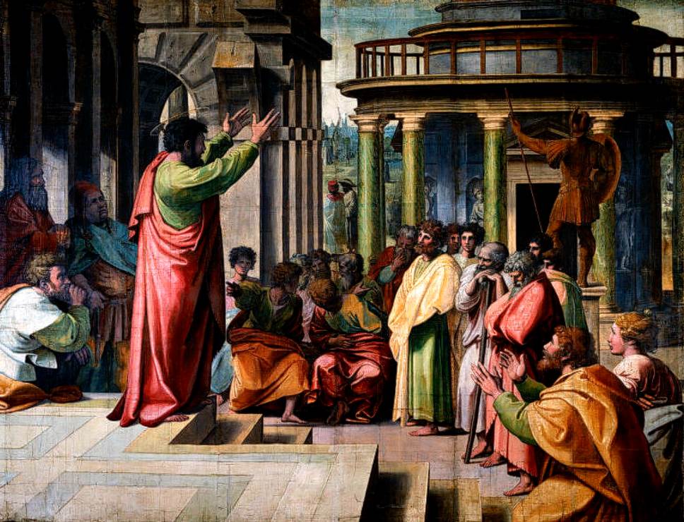 St Paul Preaching in Athens by Raphael