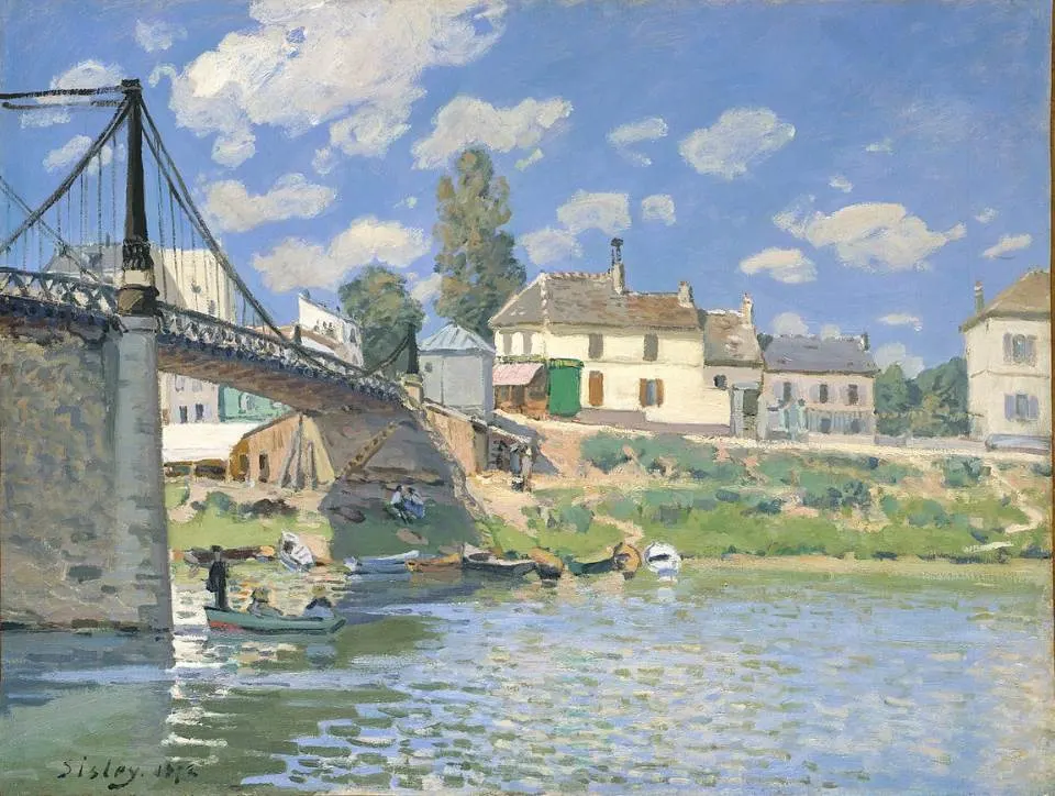 The Bridge at Villeneuve-la-Garenne by Alfred Sisley