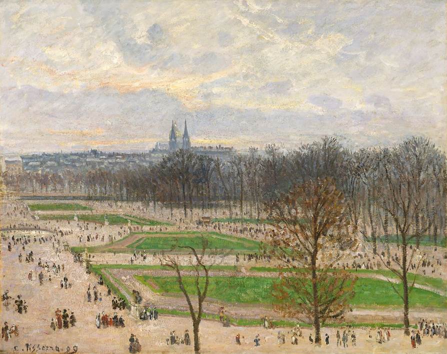 The Garden of the Tuileries on a Winter Afternoon by Camille Pissarro