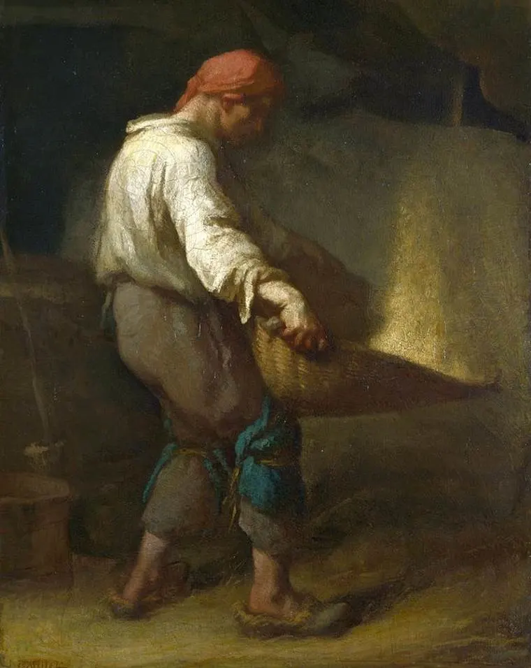 The Winnower by Jean-François Millet