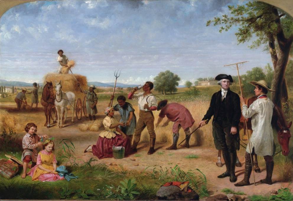 Washington as Farmer at Mount Vernon by Junius Brutus Stearns