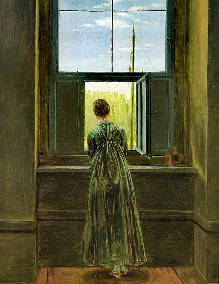 Woman at a Window by Caspar David Friedrich