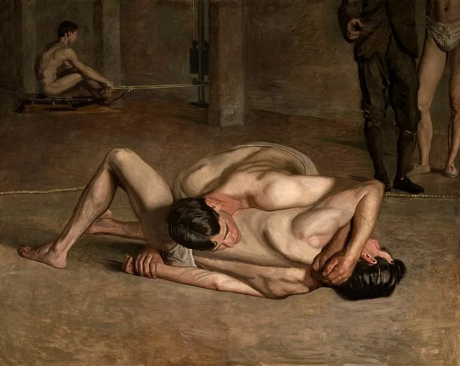 Wrestlers by Thomas Eakins