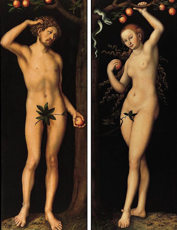 Adam and Eve by Lucas Cranach the Elder Norton Simon Museum paintings