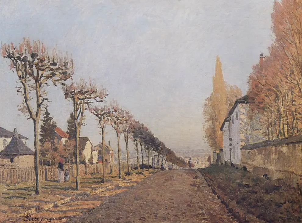 Chemin de la Machine, Louveciennes by Alfred Sisley