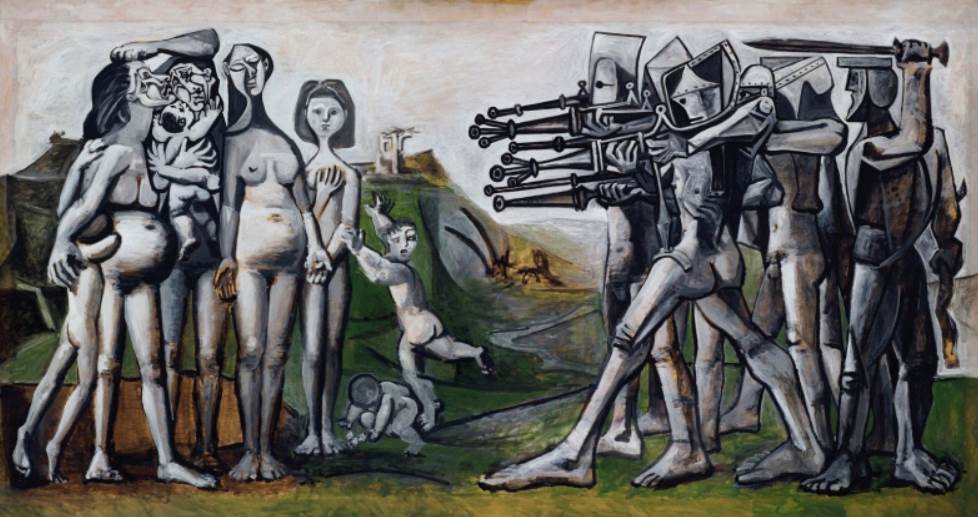 Famous paintings at the Musee Picasso Paris Massacre in Korea