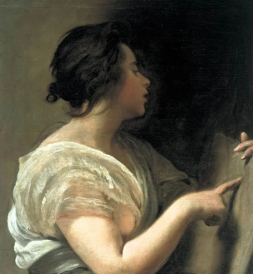 Female Figure Sybyl with Tabula Rasa by Diego Velazquez